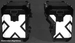 Motoequip Saddlebag X Pattern Black Reflective Tape Kit For Bmw R1200GSLC 2014+. Fixed Price $36.95.