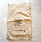 Vintage Rare 1965 Federal Reserve Bank Of Chicago Canvas Bag. Fixed Price $29.99.