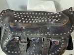 Vintage !!harley Softail Saddlebags Leather Studded & Mounts. Fixed Price $193.00.
