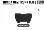 New Honda Oem 08P00-MKC-A00 Trunk Mat 2018-2021 GL1800 Goldwing. Fixed Price $75.00.