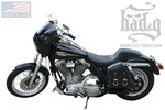 Harley Dyna 82-94 Fxr Left Side Black Solo Leather Saddlebag Bad&g Customs. Fixed Price $199.95.