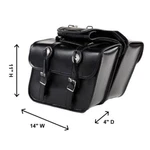 14" Pvc Slanted Motorcycle Waterproof Saddelbags W/ Concho For Honda - UDA41. Fixed Price $134.00.