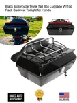 Rear Trunk Hard Saddlebag /top Rack Backrest Taillight Fits Honda Selected Model. Fixed Price $290.00.