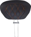 Mustang Super Touring Driver Backrest Double Diamond Orange Stitch #89539MO. Fixed Price $295.00.