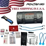 Leather Motorcycle Saddle Bag First Aid Tool Kit Holder Pouch Storage Strap Lot. Fixed Price $47.89.