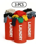 3 Pack Red Heavy Duty Oxford Cloth Round Laundry Bag 85X40CM Aluminum Handles. Fixed Price $20.00.