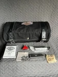 Harley Davidson Black Roll-up 8 Pocket Multipurpose Travel Saddle Bag Unused. Fixed Price $21.99.