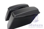 Mutazu Matte Black Denim Hard Saddlebags For Harley Touring 94 2013 Bases & Lids. Fixed Price $199.00.