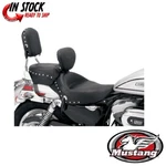 Mustang Wide Touring Studded Solo Seat With Driver Backrest 0804-0309. Fixed Price $672.10.