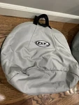 Fleece Lined Zip Up Fly Racing Carrying Bag For Motorcycle Helmet. Fixed Price $20.00.