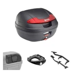 Givi E340 Vision Black Red Top Case Kit For Piaggio 250 X9 Evolution 2003-2008. Fixed Price $199.51.