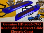 Cvo 2026 Harley Street Road Glide Saddlebag Hinge Latch Covers Electric Coast. Fixed Price $199.95.