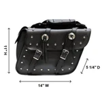 14" Motorcycle Waterproof Studded Saddlebags W/ Concho For Suzuki - UDA13. Fixed Price $134.00.