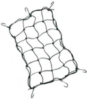 Drag Specialties DS110212 Cargo Net 12" X 17" Black Coated, 6-HOOK. Fixed Price $11.39.