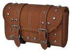 Unik Studded Genuine Leather Tool Bag, Compact Size - Brown. Fixed Price $58.95.