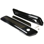 Black Saddlebag Outer Lid Hinge Latch Covers For Harley Touring Electra Road .... Fixed Price $59.54.