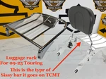 09-25 Tcmt Mutazu Luggage Rack For Harley Touring Aftermarket Sissy Bar.. Fixed Price $19.95.