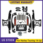 Black Saddlebag Hardware Latch Cover Lids Lock Kit For Harley Touring 14-24. Fixed Price $64.13.