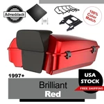 Advanblack Brilliant Red Chopped Tour Luggage Trunk Pad Backrest Fits Harley. Fixed Price $909.00.