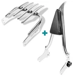 Backrest Sissy Bar Luggage Rack For 97-08 Harley Electra Street Glide Road King. Fixed Price $176.87.