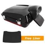 Black Razor Pack Trunk Backrest For Harley Touring Street Road King Glide 97-13. Fixed Price $144.50.