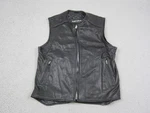 Vintage Crank & Stroker Leather Vest Adult Large Black Biker Motorcycle Mens 90S. Fixed Price $92.44.