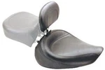 Mustang Wide Solo Seat W/removable Backrest Black Fxd 06-17 Harley 79358. Fixed Price $647.99.