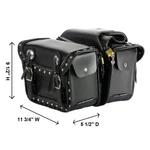 11" W Pvc Motorcycle Braided Studded Heavy Duty Saddlebags For Yamaha - UDA23. Fixed Price $131.00.
