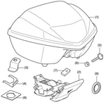 Genuine Oem Honda Pcx ADV150 35L Rear Trunk 08L77-MGS-A51ZA. Fixed Price $229.45.