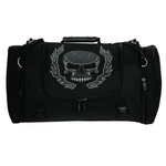Textile Travel Duffel Bag With Gray Skull Design 11 20 12. Fixed Price $150.99.