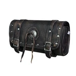 Leather Touring Motorbike Distressed Brown Tool Bag Motorcycle Luggage W/ Concho. Fixed Price $72.99.