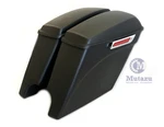Matte Black Curve Extended Saddlebags Stretched For 2014 Up Harley Touring. Fixed Price $365.00.