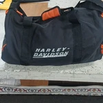 Harley-davidson 22" Black Orange Duffle Bag Adjustable Straps Carry. Fixed Price $50.00.