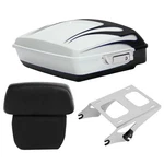 Chopped Trunk Pad Rack Fit For Harley Fltr White Amethyst Black Licorice Flames. Fixed Price $499.99.