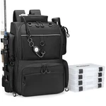 Rabjen Fishing Tackle Backpack With Rod Holders, Bottle Holder, Storage Bag. Fixed Price $94.99.