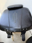 Harley-davidson Tour-pak Black Studded Leather Trunk Tail Bag Sissy Bar Pad. Fixed Price $325.00.