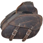 Unik Black/antique Brown Original Leather Quick Release Saddlebags - 9352.ZP. Fixed Price $200.00.