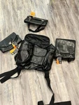 Dream Apparel 4-PIECE Patchwork Buffalo Leather Motorcycle Luggage Set. Fixed Price $60.00.