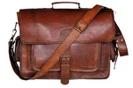 Handcrafted Designer Indian Leather Briefcase Laptop Gift Messenger Satchel Bag. Fixed Price $53.82.