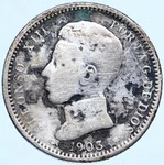 1903 Spain Spanish King Alfonso Xiii Antique Vintage Silver Peseta Coin I114154. Fixed Price $106.20.