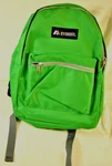 Everest Backpack Green Light Padded Straps Zippered Pockets Strong Polyester. Fixed Price $9.80.