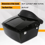 King Pack Trunk & Backrest For Harley Davidson Touring Street Road Glide 97-13. Fixed Price $187.99.