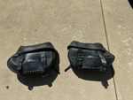 Oem Harley Davidson Flstc Leather Heritage Softail Studded Saddlebags. Fixed Price $375.00.