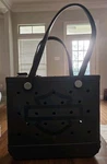 Harley-davidson Black Logo Matte Tote Bag For Women With Double Handles. Fixed Price $95.00.