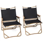 2 Pack Foldable Leisure Chair Portable Large Aluminum Frame 600D Khaki Oxford.... Fixed Price $95.63.