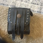 Willie And Max Saddlebags Black Leather Warrior Sissy Bar SBB480. Fixed Price $35.00.