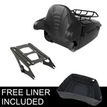 13.7" King Pack Trunk Backrest Mount Rack Fit For Harley Touring Street 2014-25. Fixed Price $329.99.