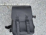 Black Bad&g Leather Motorcycle Bag. Fixed Price $100.00.