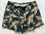 Vintage 90 Swim Trunks Shorts Fishing All Over Print Mesh Lined Lg Drawstring. Fixed Price $15.49.