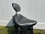 Harley Davidson Mustang Solo Seat With Backrest - 79485. Fixed Price $500.00.